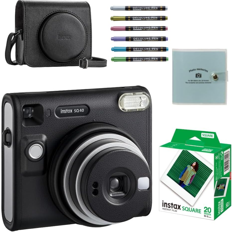 Amazon | チェキ instax SQUARE SQ40 ケース スクエア ホワイト